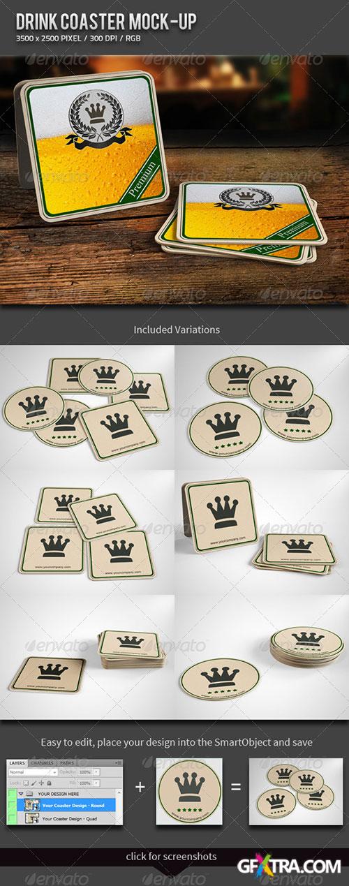 GraphicRiver - Drink Coaster Mock-Up