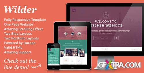 ThemeForest - Wilder - Flat One Page Responsive Website Template - RIP