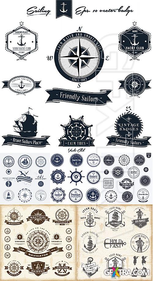 Vintage nautical labels