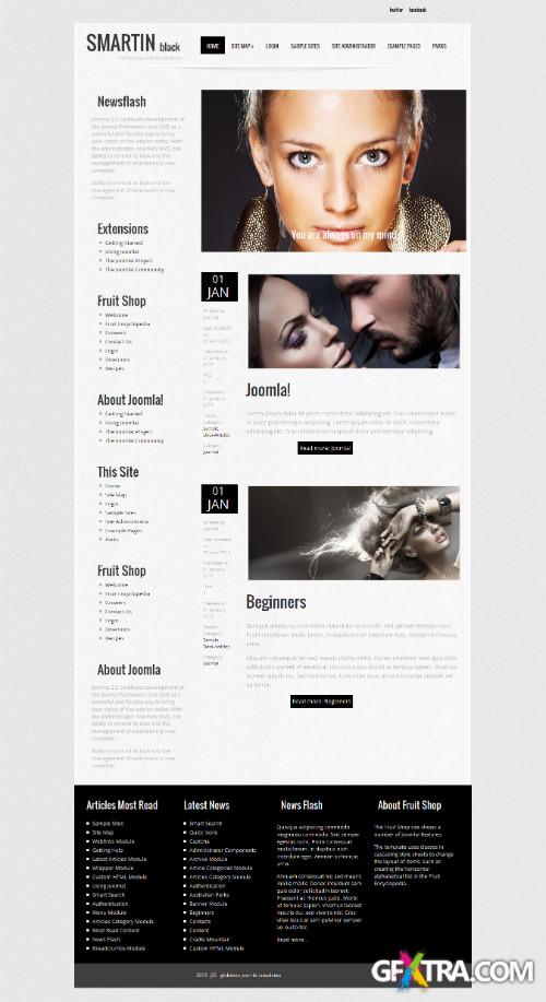 Smartin Black Joomla 3.0 Template