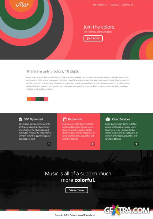 PSD Web Template - Flat Style