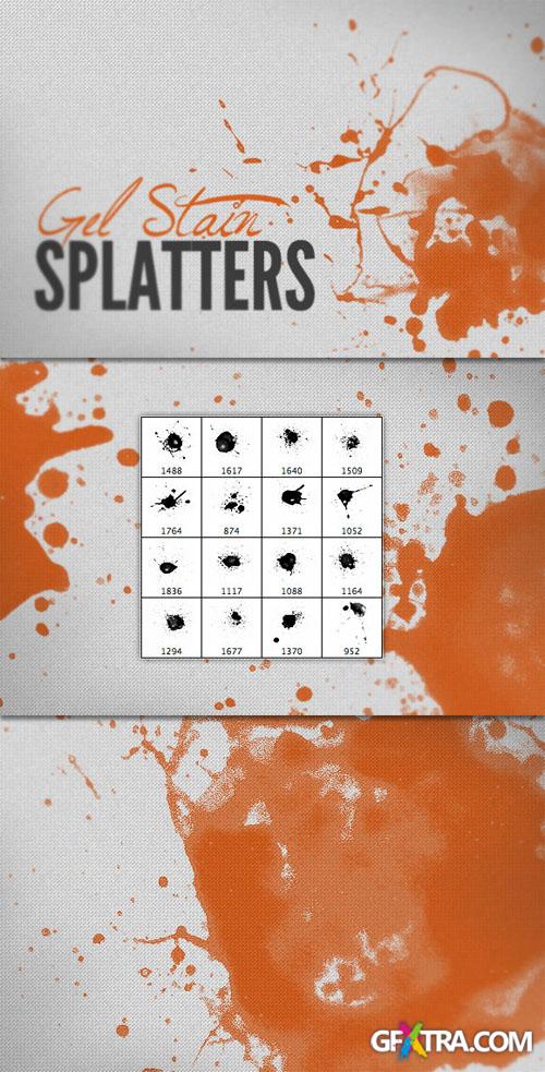 WeGraphics - Gel Stain Splatters - Brush Kit