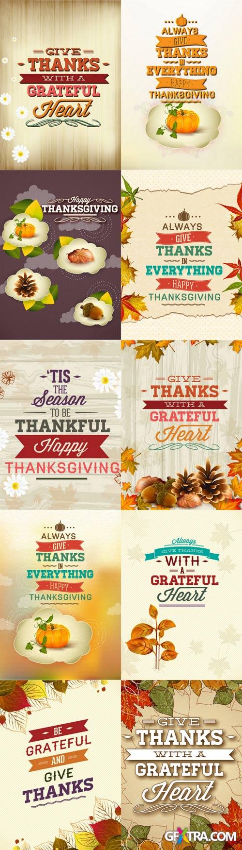 Thanksgiving Vectors Set - 30xEPS