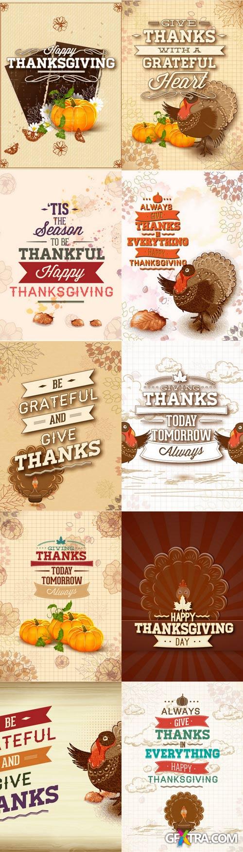 Thanksgiving Vectors Set - 30xEPS