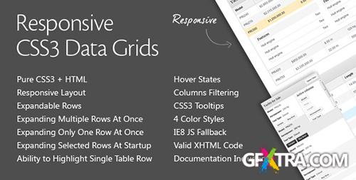 CodeCanyon - Responsive CSS3 Data Grids - v1.0