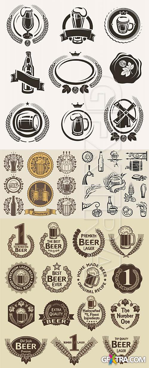 Set of beer labels