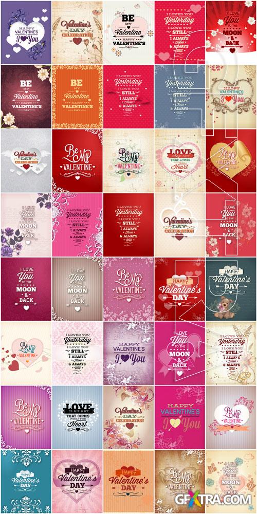 Valentine's Day Vectors Set - 40xEPS