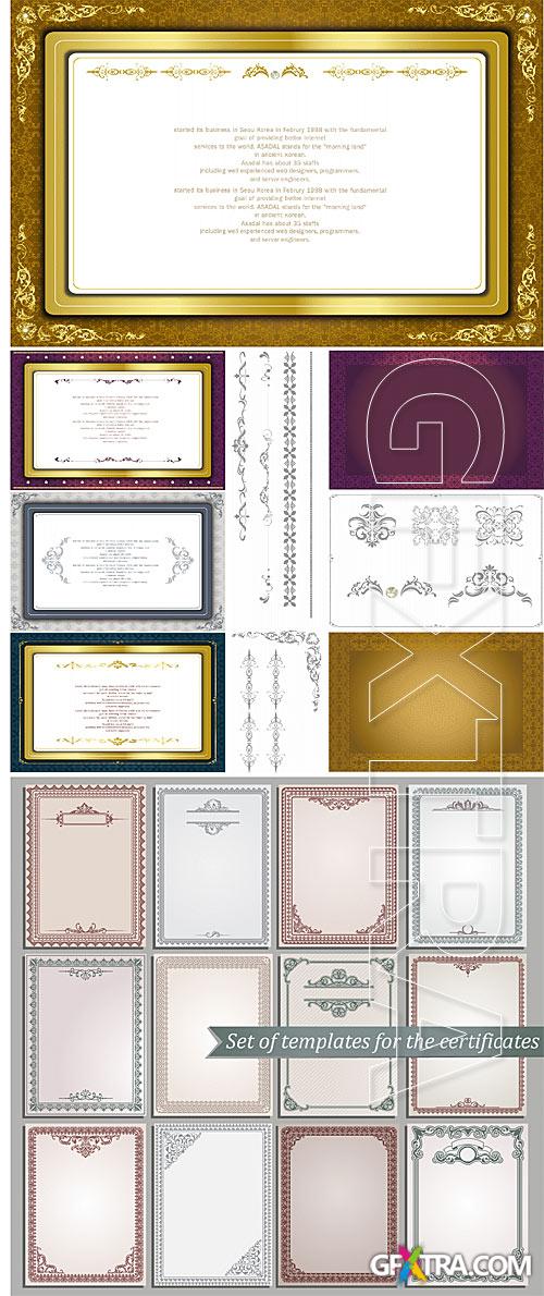 Set of certificate templates