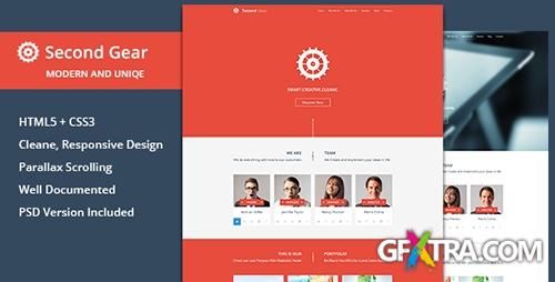 ThemeForest - SecondGear - One Page Responsive Site Template - RIP