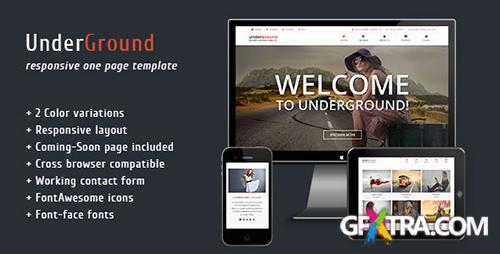 ThemeForest - UnderGround - Responsive One Page Template - RIP