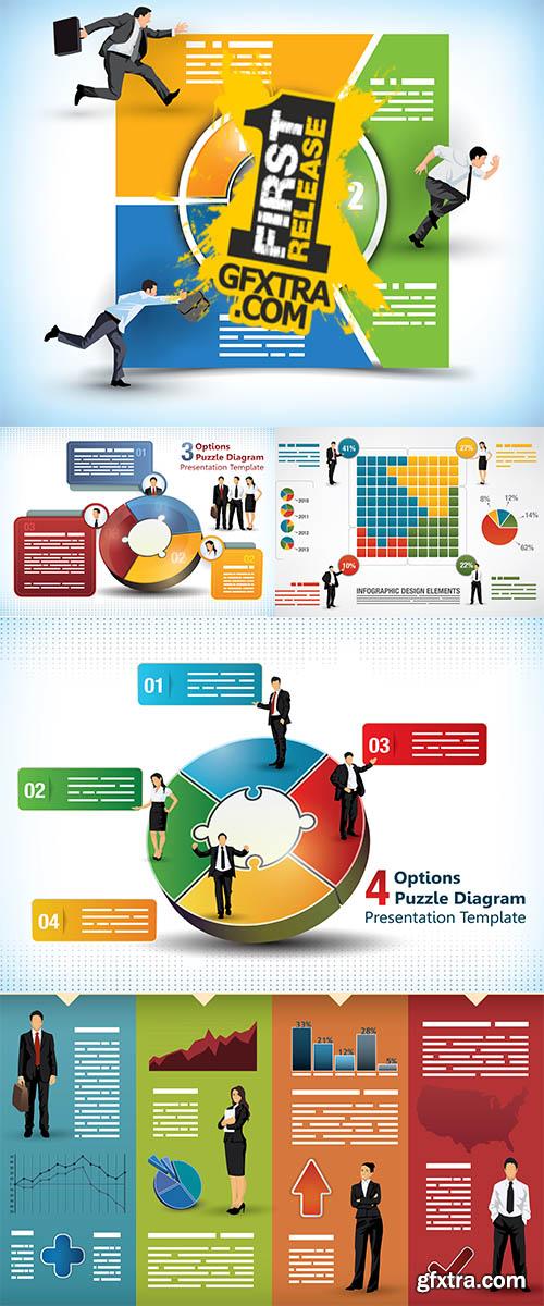 Stock: Three sided business presentation template