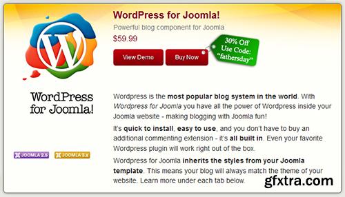 CorePHP - WordPress for Joomla v3.3, 3.5 for Joomla 2.5 - 3.x