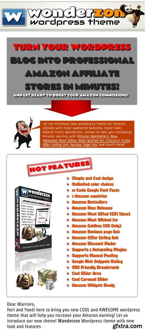 WonderZon - Premium Wordpress Theme Brings More Amazon Commissions