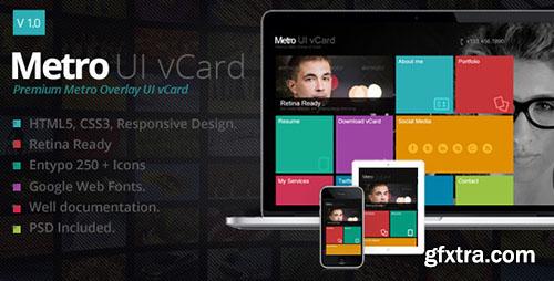 ThemeForest - Metro Overlay Responsive vCard -Metro UI vCard - RIP