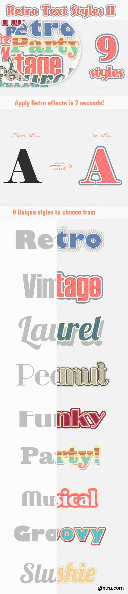 Designtnt - Retro Text Styles Set 2