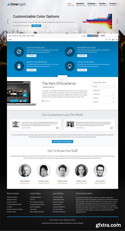 Shape5 - Lime Light - June 2013 Joomla Club Template