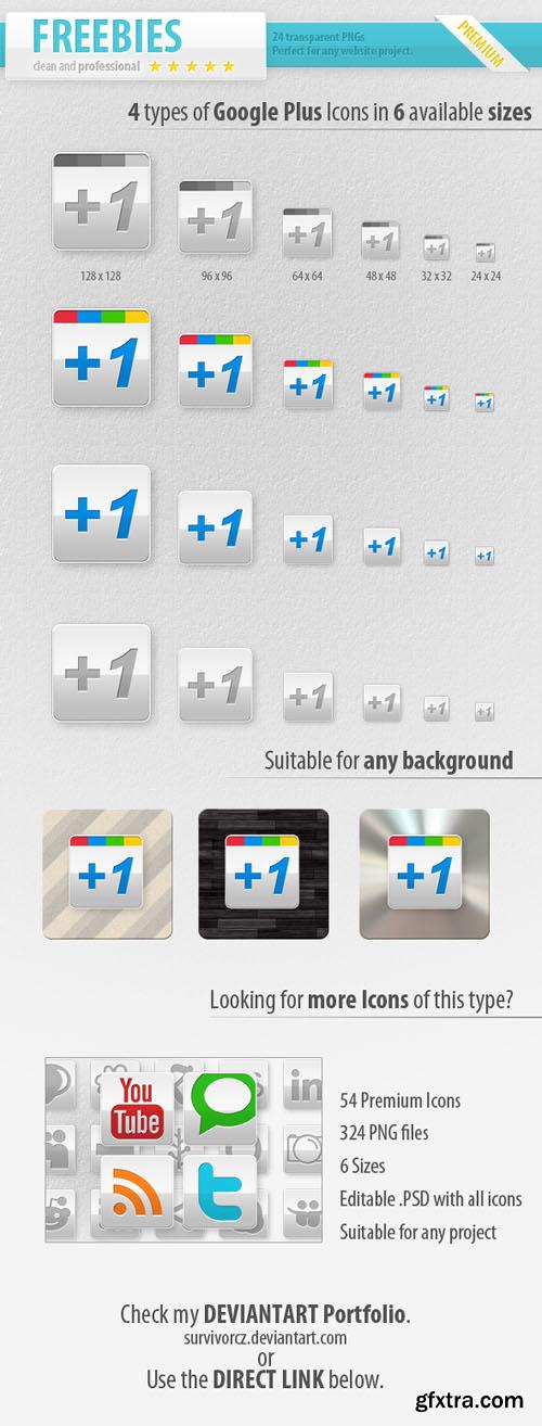 Google Plus PNG Icons