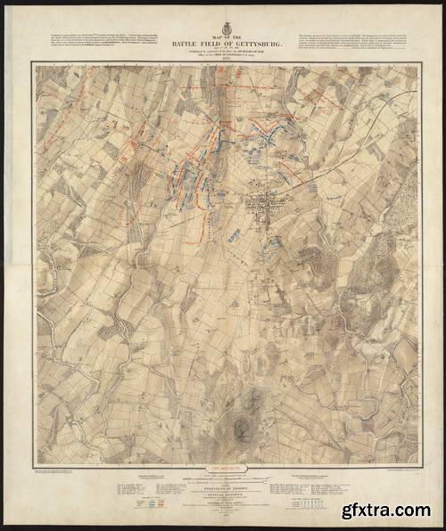 Antique Maps of the U.S. Civil War 67xJPGs