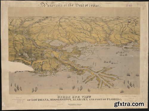 Antique Maps of the U.S. Civil War 67xJPGs