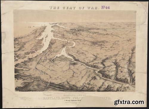 Antique Maps of the U.S. Civil War 67xJPGs