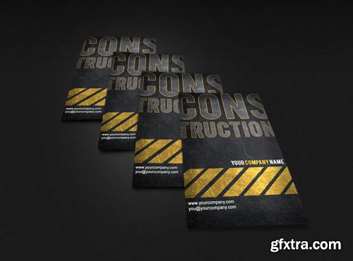 Construction Business Card PSD Template