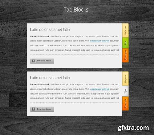 PSD Web Design - Tab Blocks