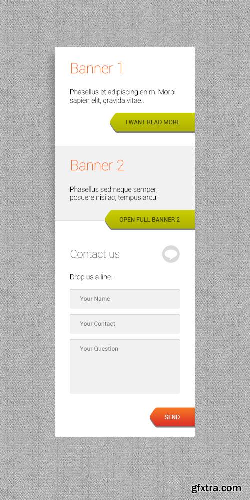 PSD Web Design - Banner With Contact Form