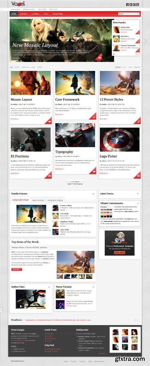 RocketTheme - RT Voxel v1.0 - Wordpress 3.x Template