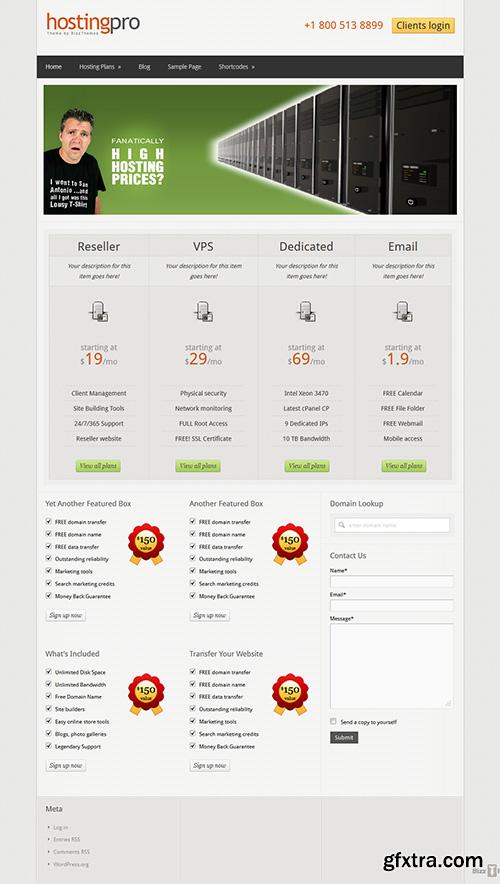 BizzThemes - Hosting Pro - Theme For WordPress