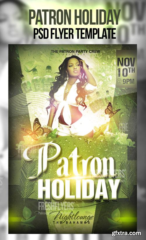 Patron Holiday Party Flyer/Poster PSD Template