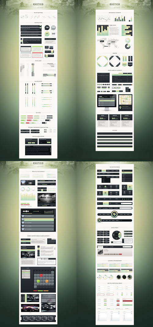 Exotico UI Mobile Set