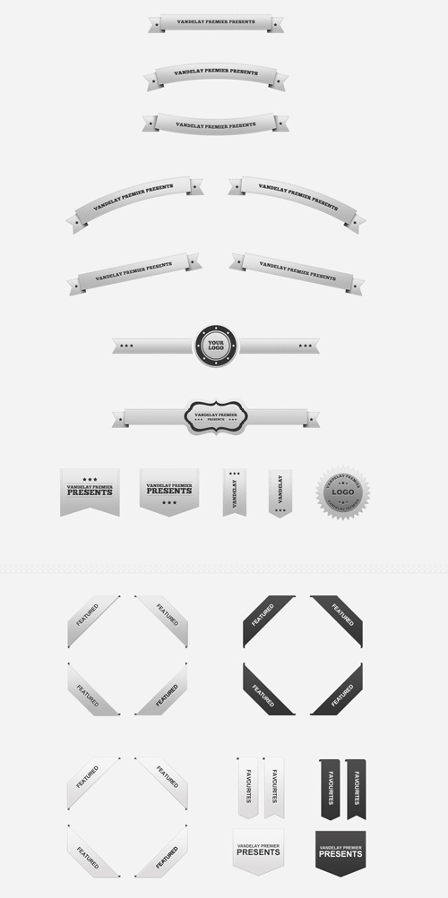 Web Ribbons PSD