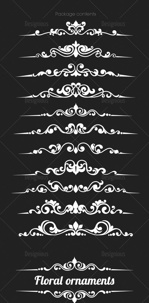 Ornamental Floral Vector Pack 151