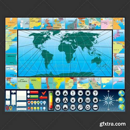 GraphicRiver - Infographic World Map Kit