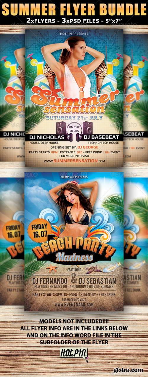 GraphicRiver - Summer Party Flyer Template bundle