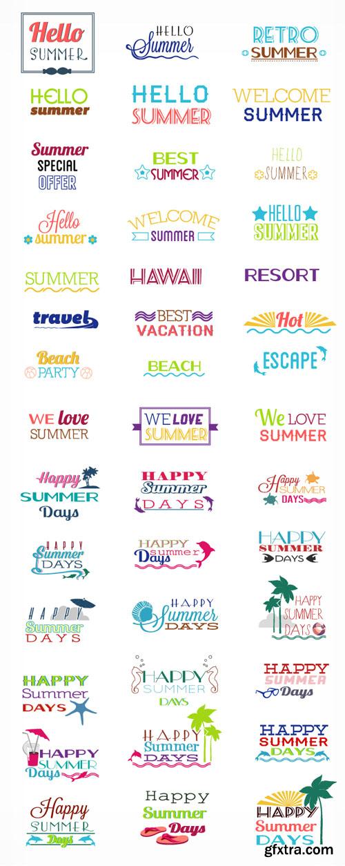 Summer Vector Elements Set 1