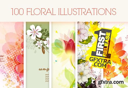 100 Floral Vector Illustrations