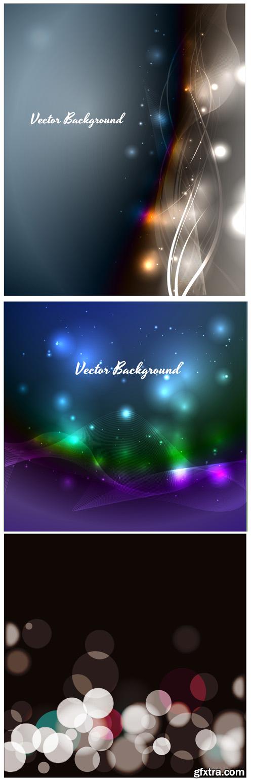 3 Abstract Bokeh Vector Backgrounds