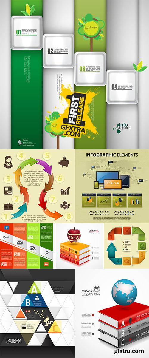 Stock: Infographic technology design time line template