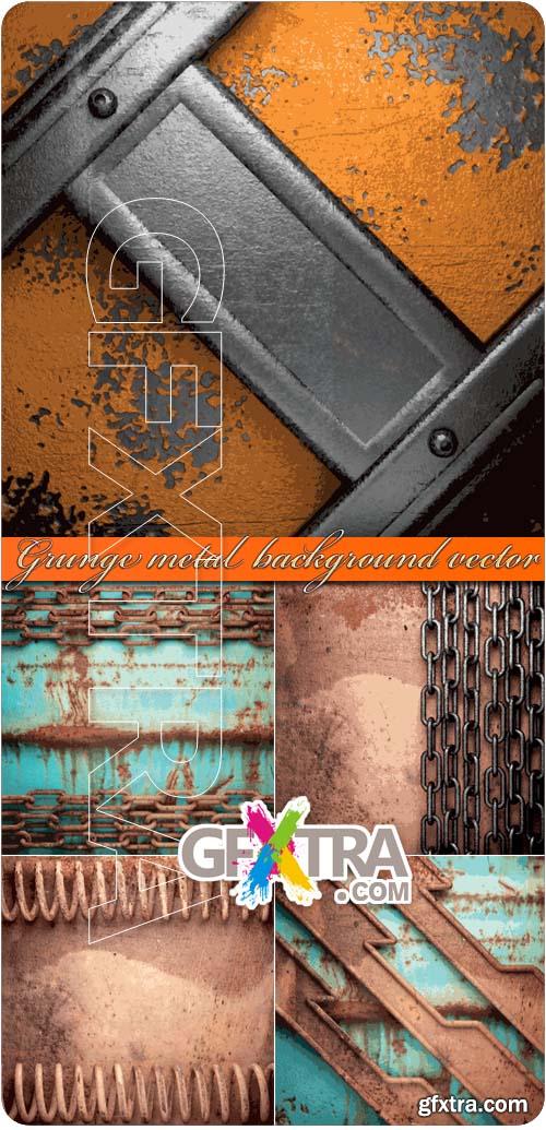 Grunge metal background vector