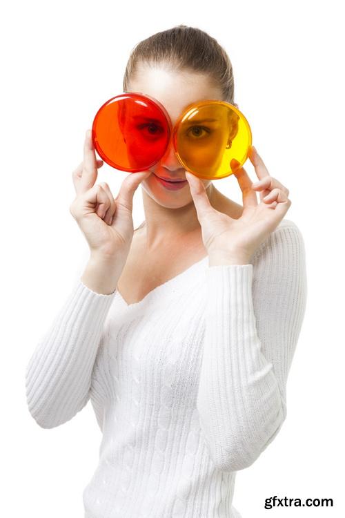 Amazing SS - Woman with color glasses, 25xJPGs