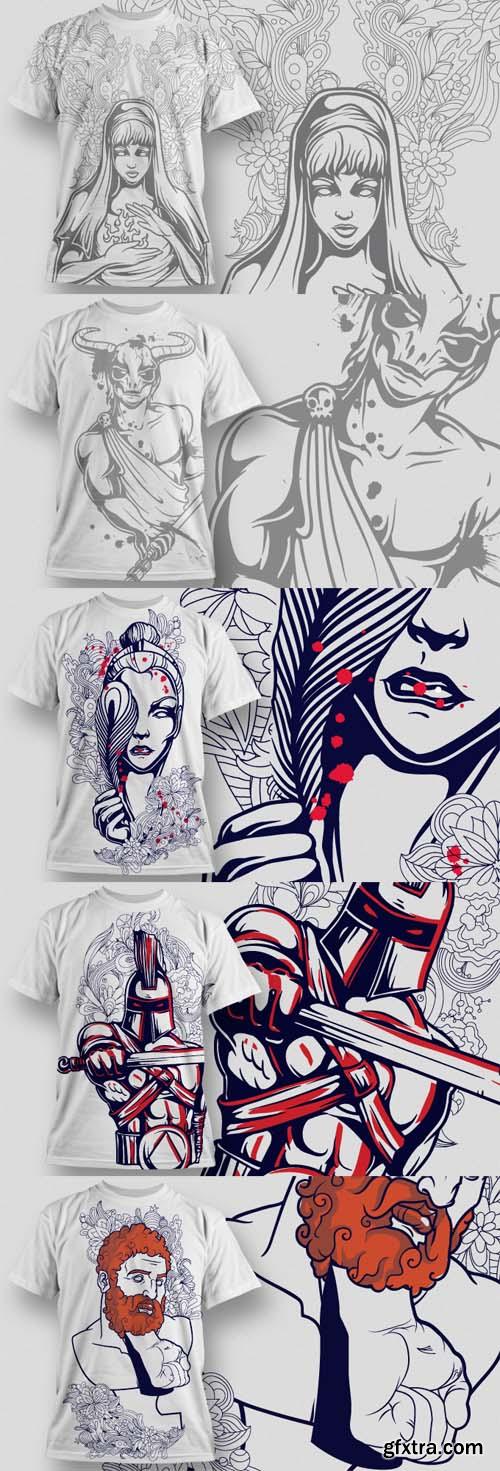 T-Shirt Vector Design Set 14