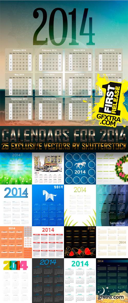 Amazing SS - Calendars for 2014 (vol. 3), 25xEPS