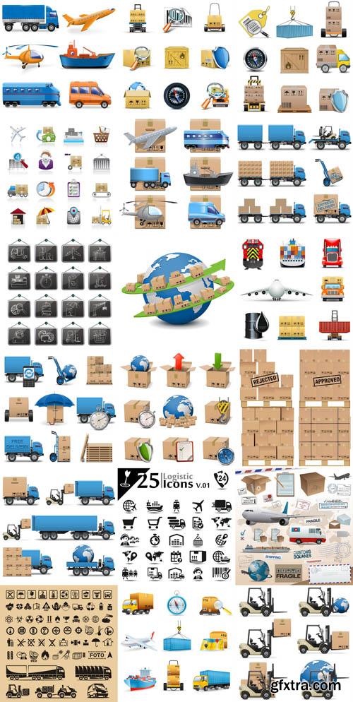 Logistics collection 25xEPS