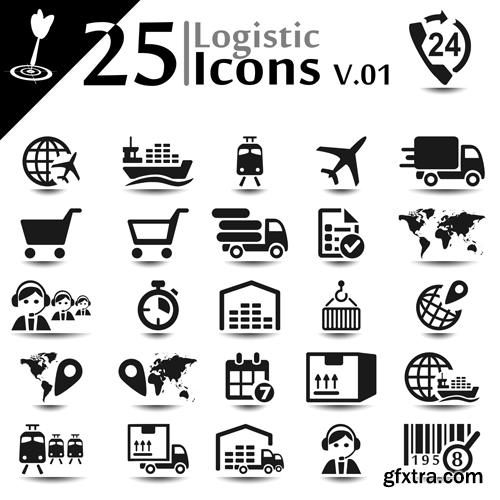 Logistics collection 25xEPS