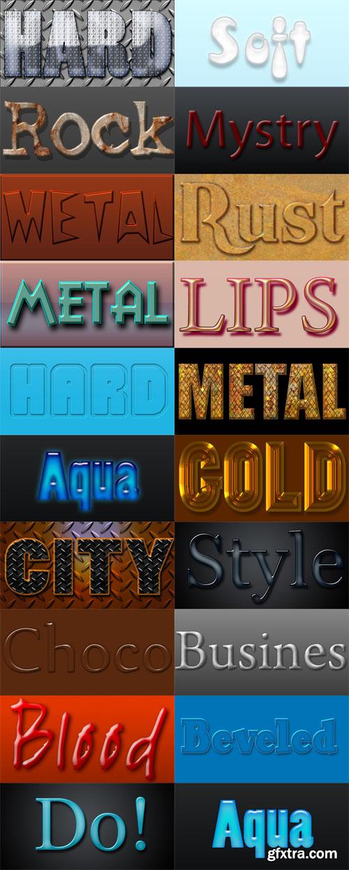 20 Layered Photoshop Styles Set 5