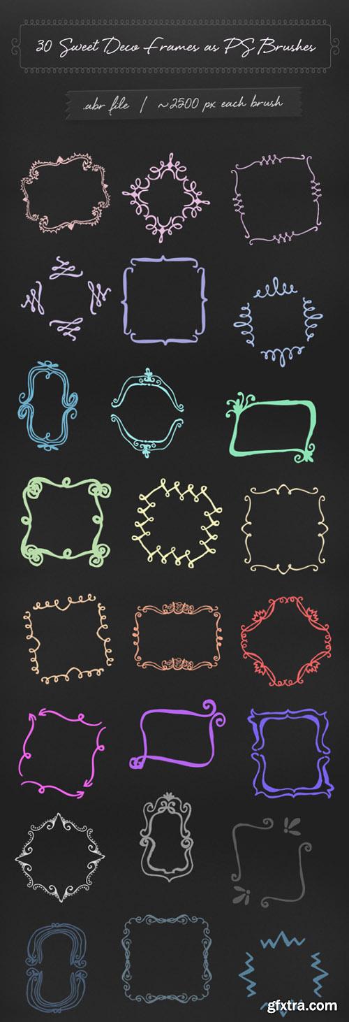 30 Sweet Decorative Frames PS Brushes