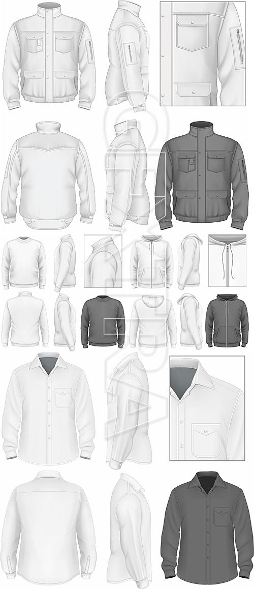 Mens clothes templates