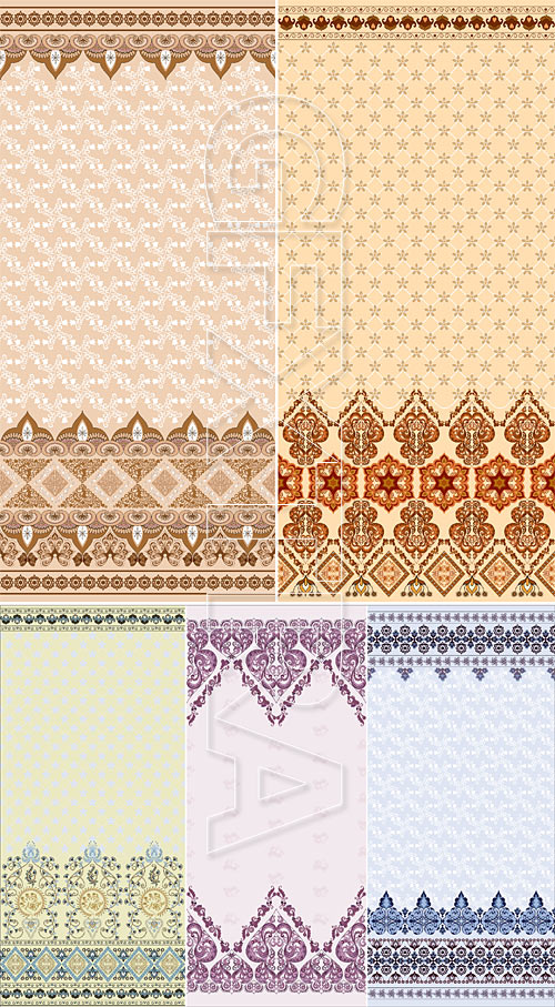 Ethnic patterns with wide bordure