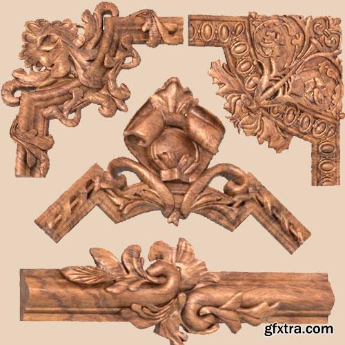 Decorative Angular Frame Elements, 22 3D models